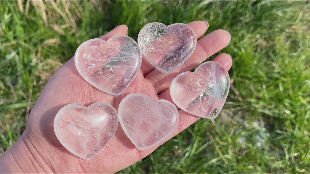 Natural Carving Clear Quartz Heart