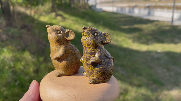 Natural Conglomerate Jasper Mouse