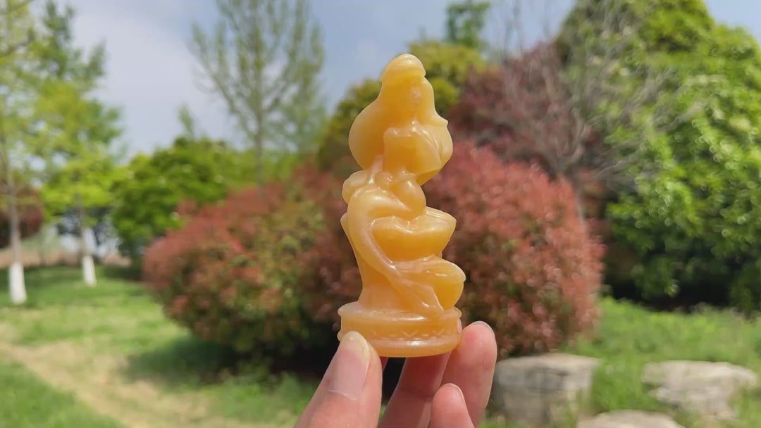 Natural Crystal Mermaid Carving