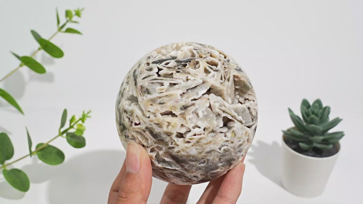 Unique,Natural Crystal Intricate Sphalerite Sphere