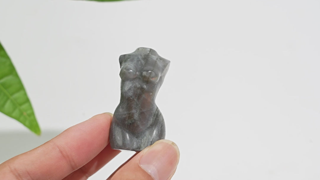 Natural Crystal Mini Delicate Labradorite Female Model Carving