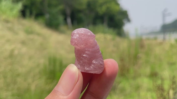 Natural Crystal Cute Mini Dog Carving