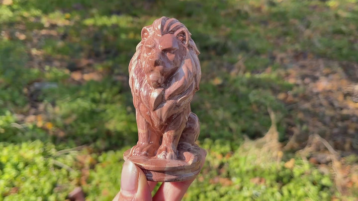 Natural Crystal Carving Seated Lion
