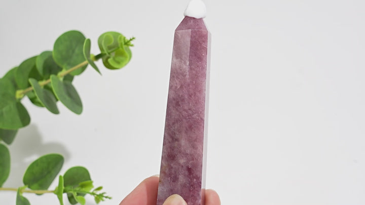 Natural Crystal Lavender Rose Quartz Point