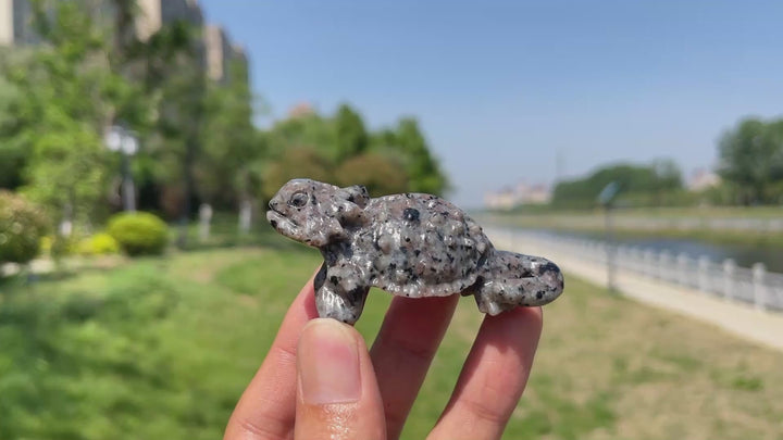 Natural Crystal Lizard Carving