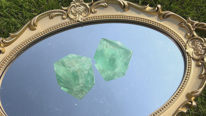 Green Fluorite Cube