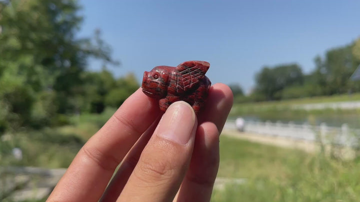 Natural Crystal Multi Material Flying Pig
