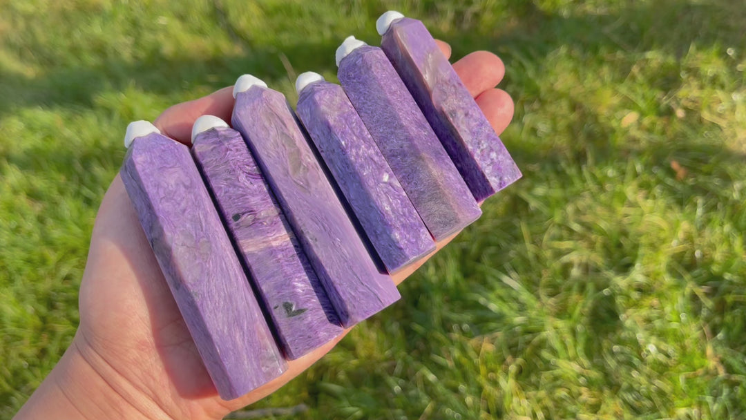 Natural Crystal Top Charoite Point