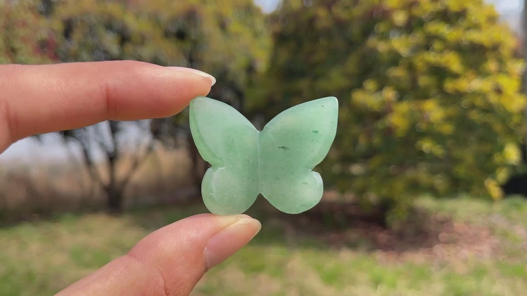 Natural Green Aventurine 3D Butterfly