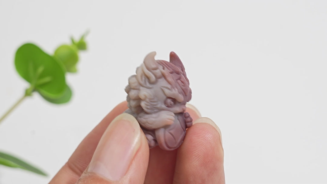 Natural Crystal Carving Alashan Agate Wealth Beast