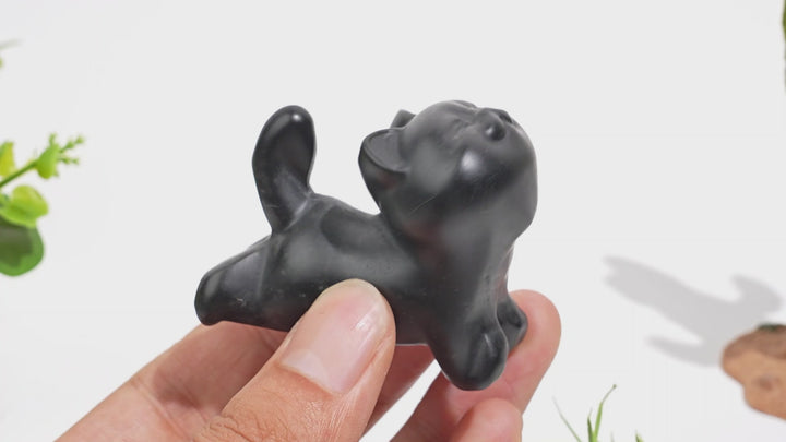 Natural Crystal Stretching Upward Cat Carving