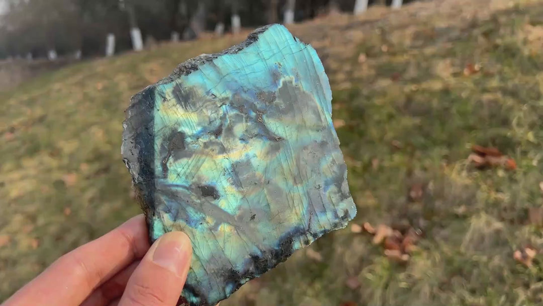 Natural Labradorite Slice