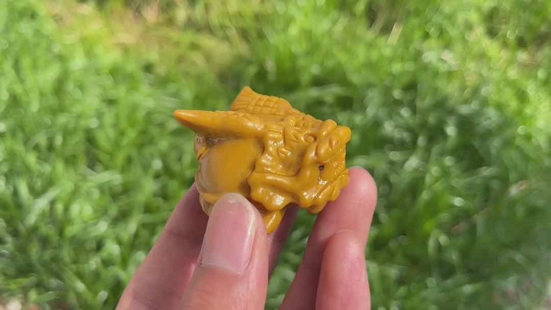 Natural Crystal Carving Yellow Aventurine Dragon Turtle