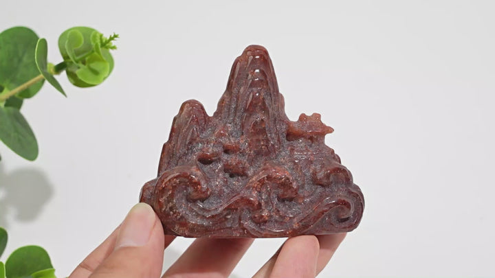 Natural Crystal Carving Exquisite Mountain Water Landscape