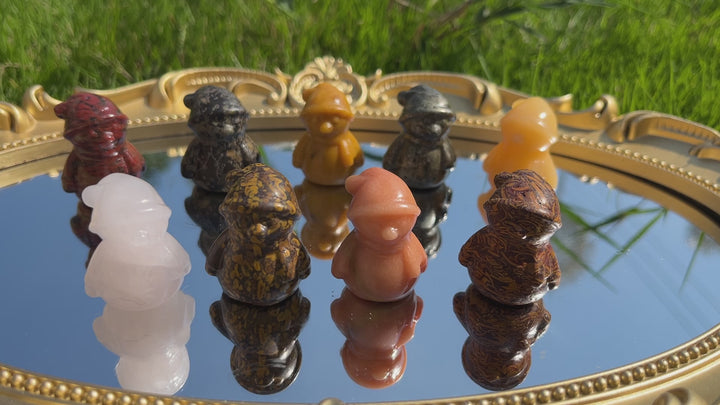 Natural Mini Crystal Snowman