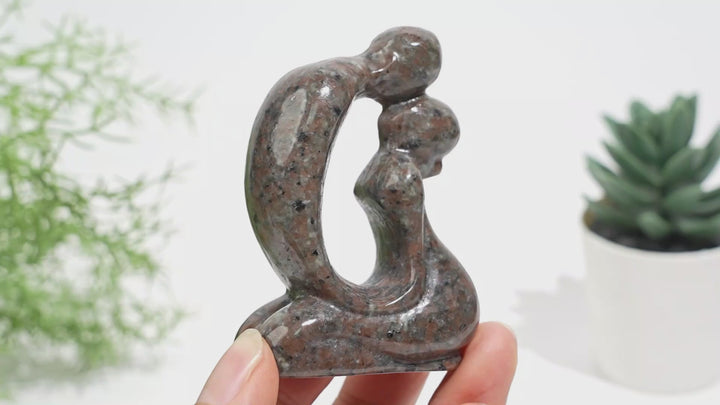 Natural Crystal Tender Hollow Lovers Carving