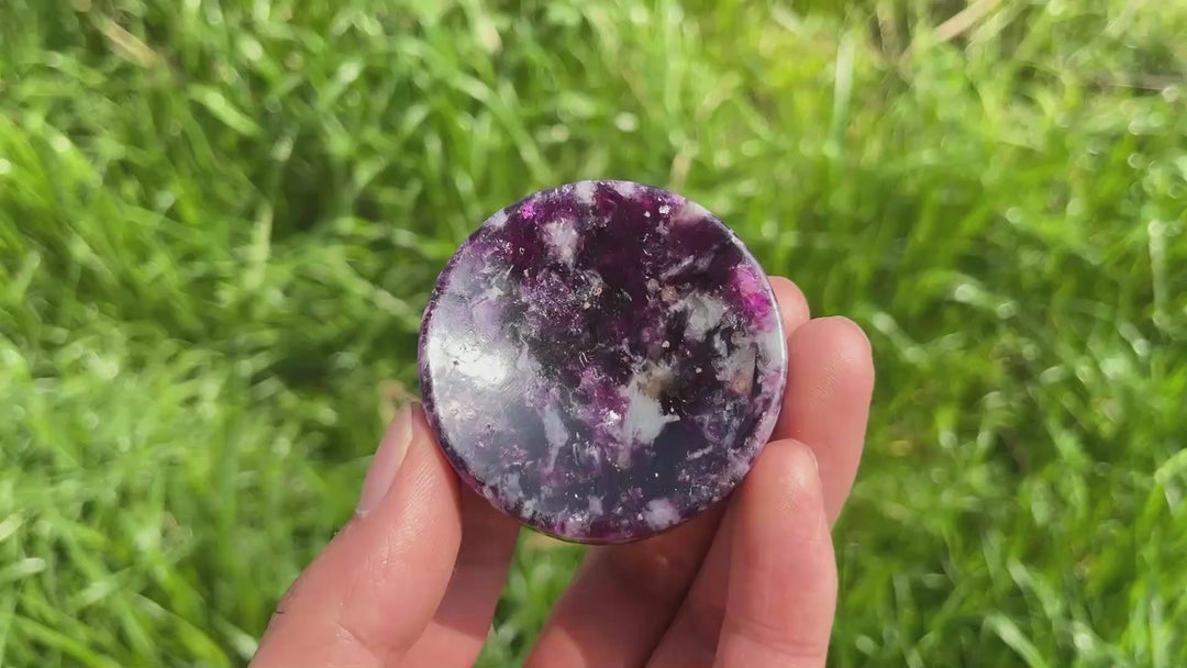 Natural Lepidolite Crystal Bowl