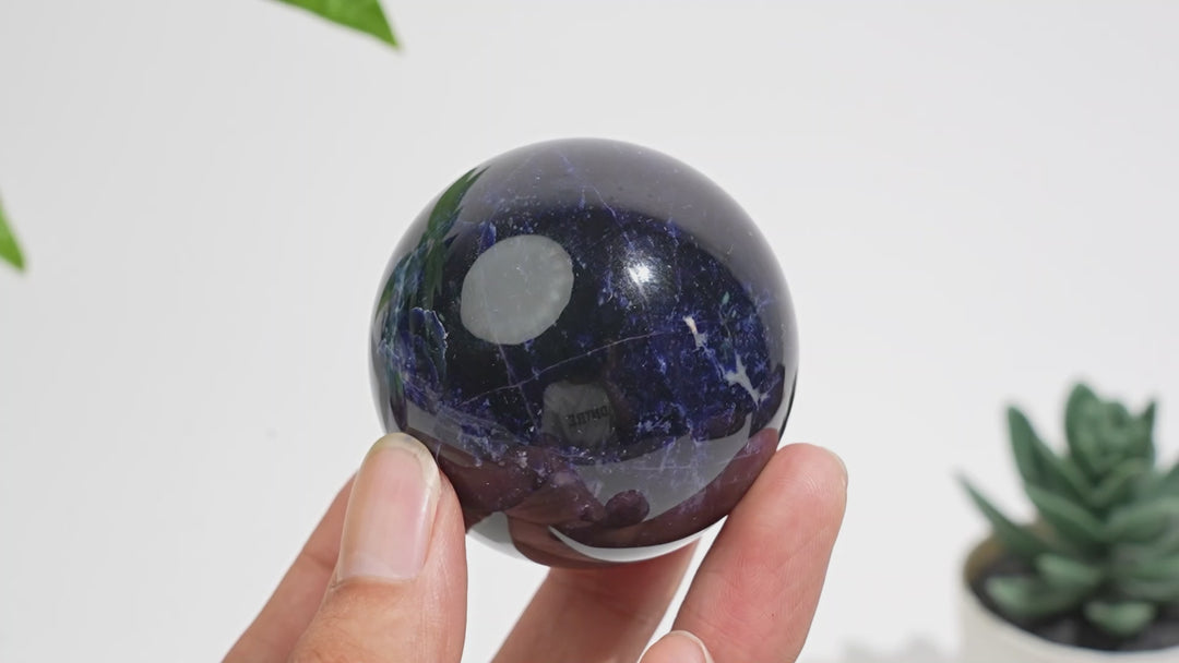 Natural Crystal Smooth Sodalite Sphere