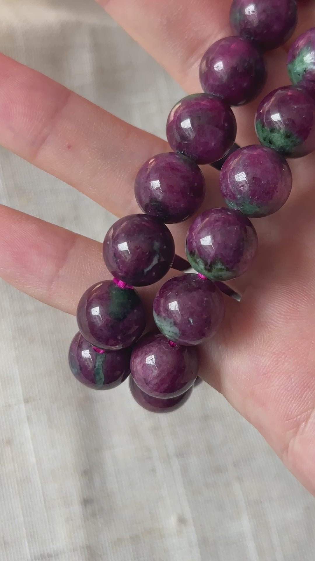 Ruby in Zoisite Bracelet 11.9-12.1mm