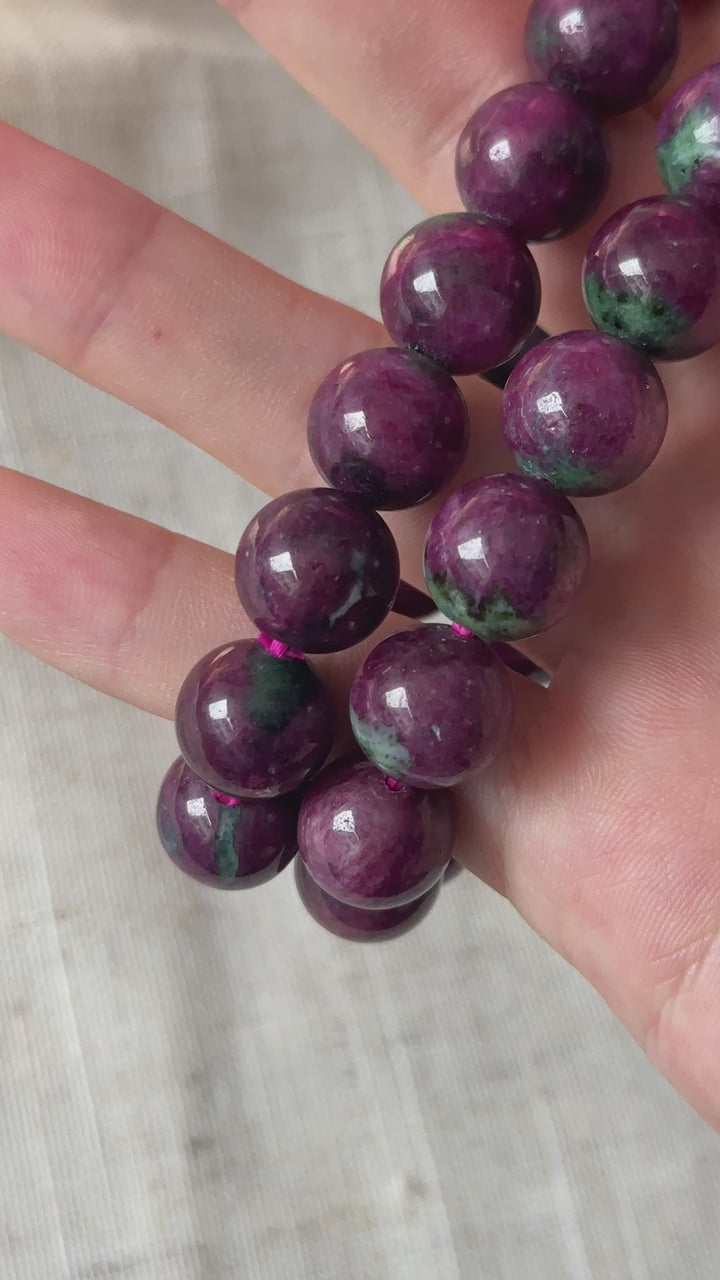 Ruby in Zoisite Bracelet 11.9-12.1mm