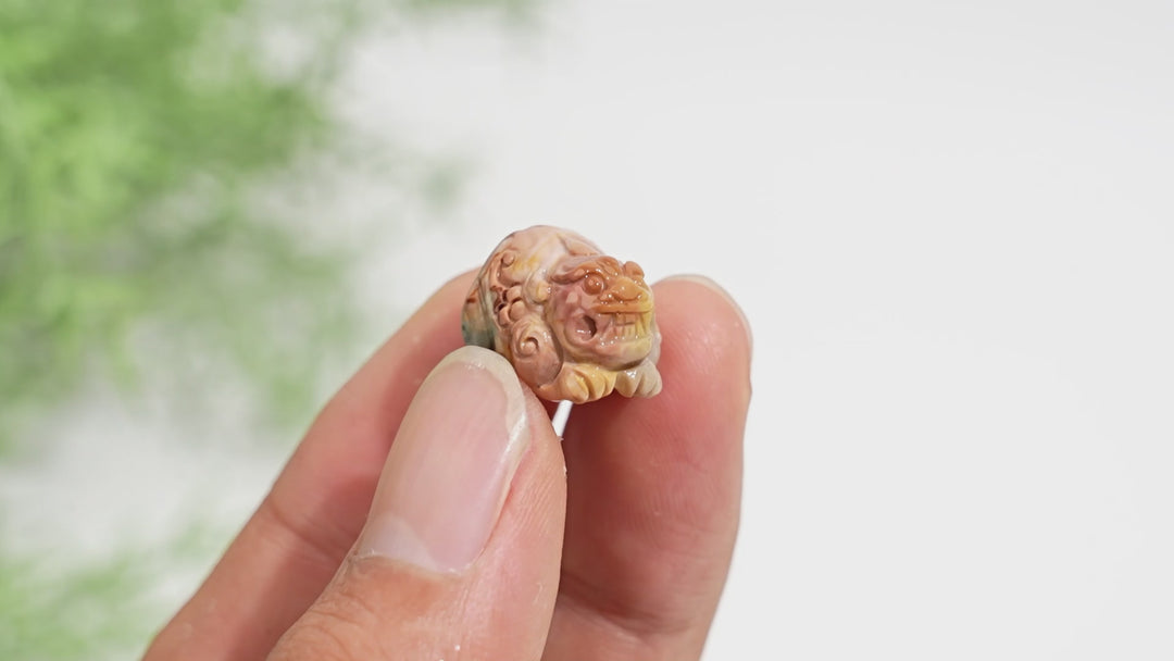 Natural Alashan Agate Crystal Pixiu Carving