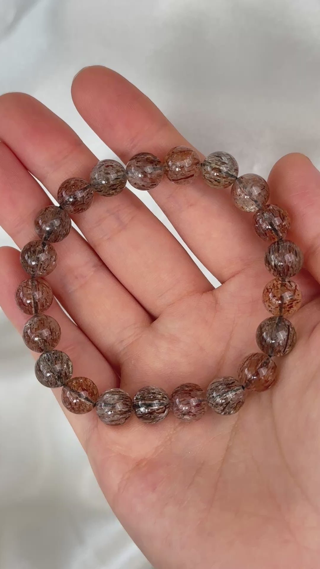 Hematite in Quartz Bracelet 8.9-9.4mm
