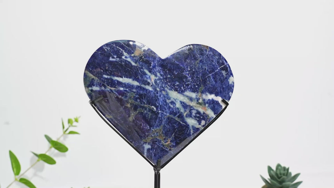 Unique,Natural Crystal Sodalite Heart