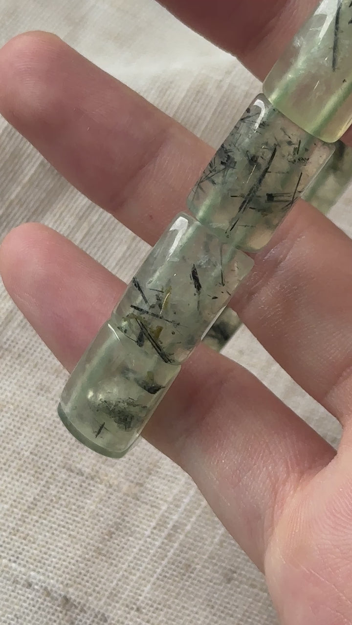 Prehnite Square Bracelet 10.3-10.8mm