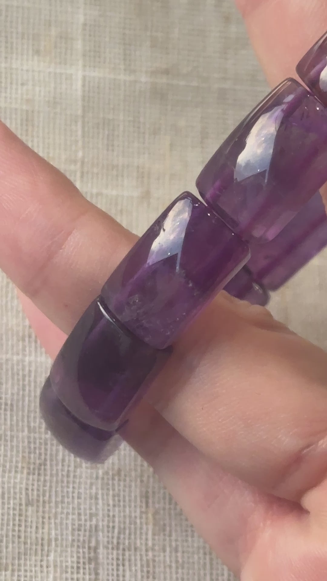 Amethyst Square Bracelet 10.6-10.9mm