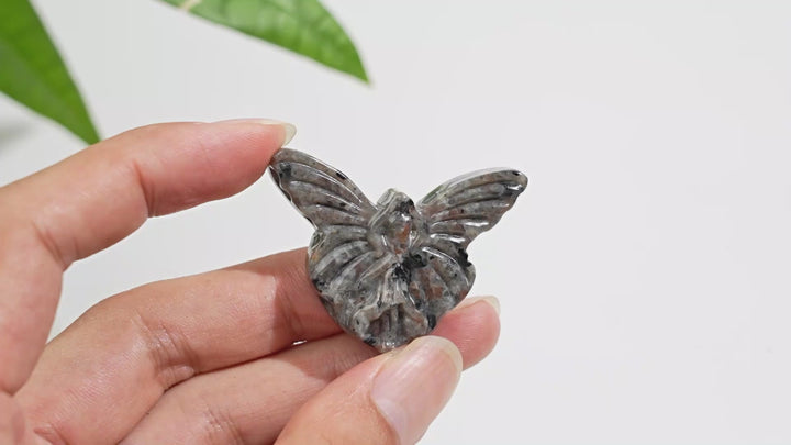 Natural Yooperlite Butterfly Fairy Carving