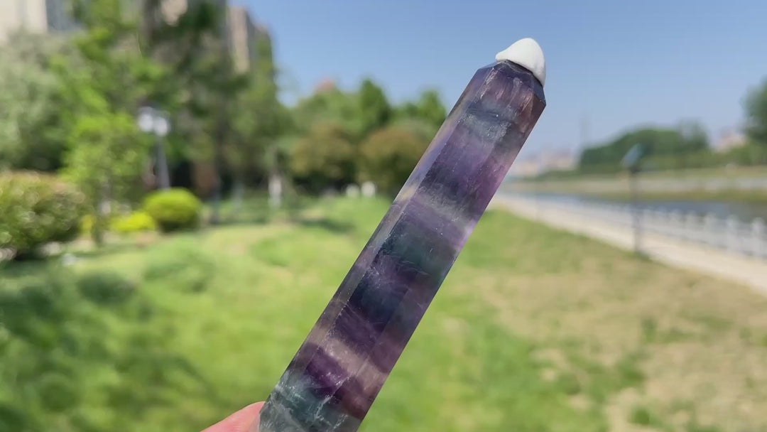 Natural Fluorite Crystal Point