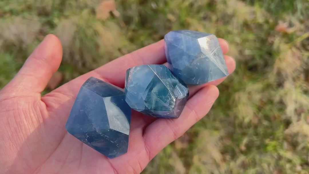 Natural Crystal Blue Fluorite Freeform