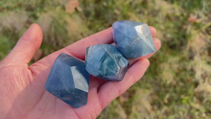 Natural Crystal Blue Fluorite Freeform