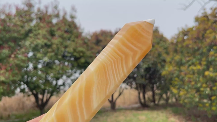 Natural Yellow Calcite Point