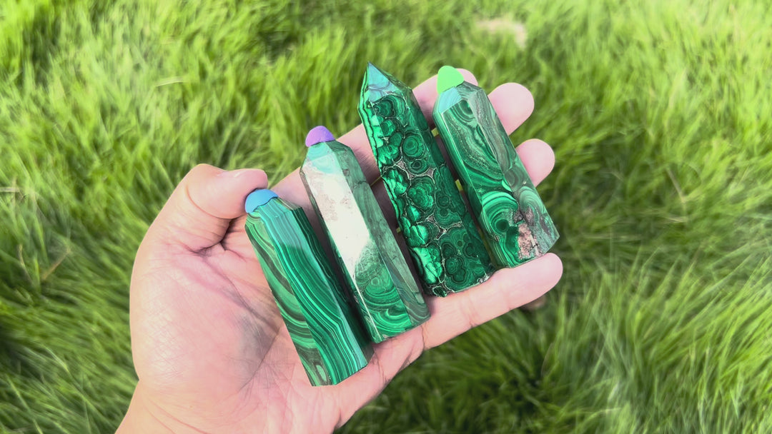Natural Malachite Point