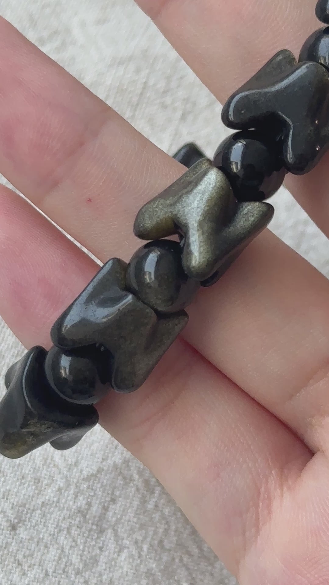 Golden Obsidian Dragon Bracelet 10.4-13.5mm