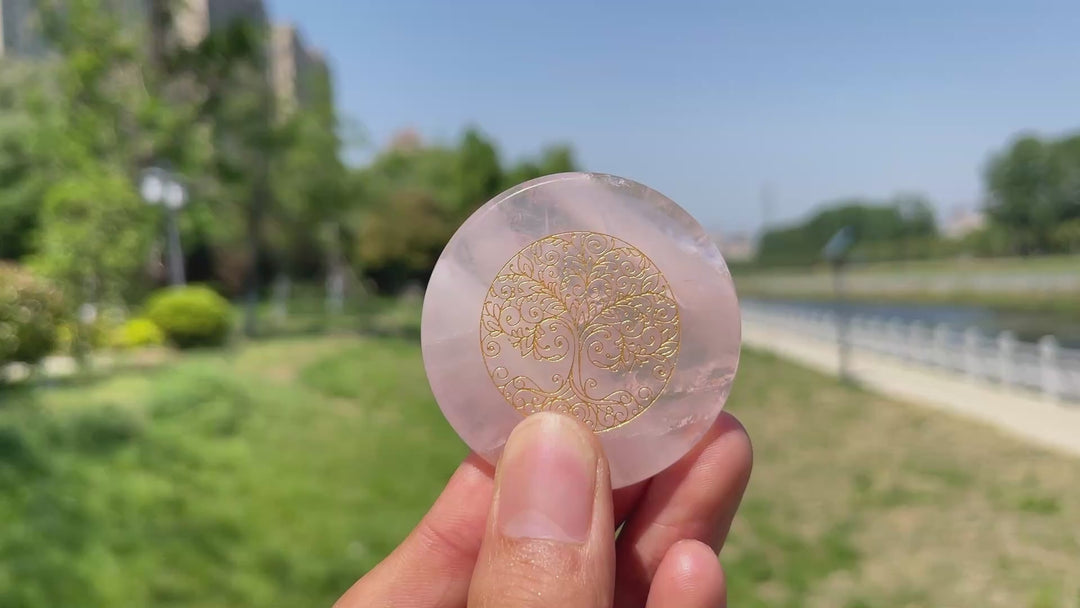 Natural Crystal Triple Moon Disc