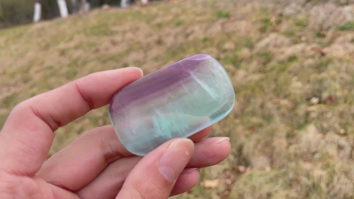 Natural Crystal Fluorite Palm Stone