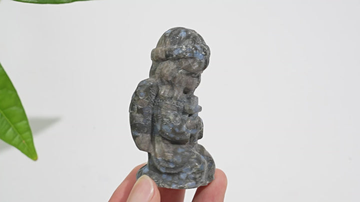 Natural Crystal Praying Angel Carving