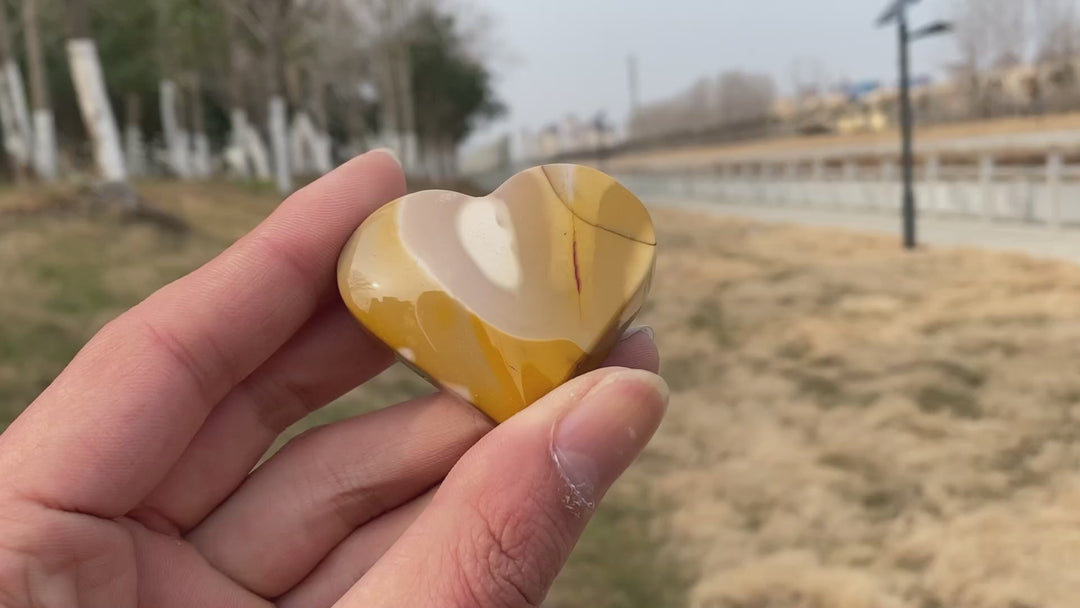 Natural Crystal Mookaite Jasper Heart