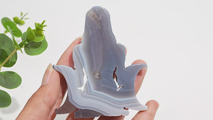 Unique,Natural Crystal Carving Triple Moon Goddess