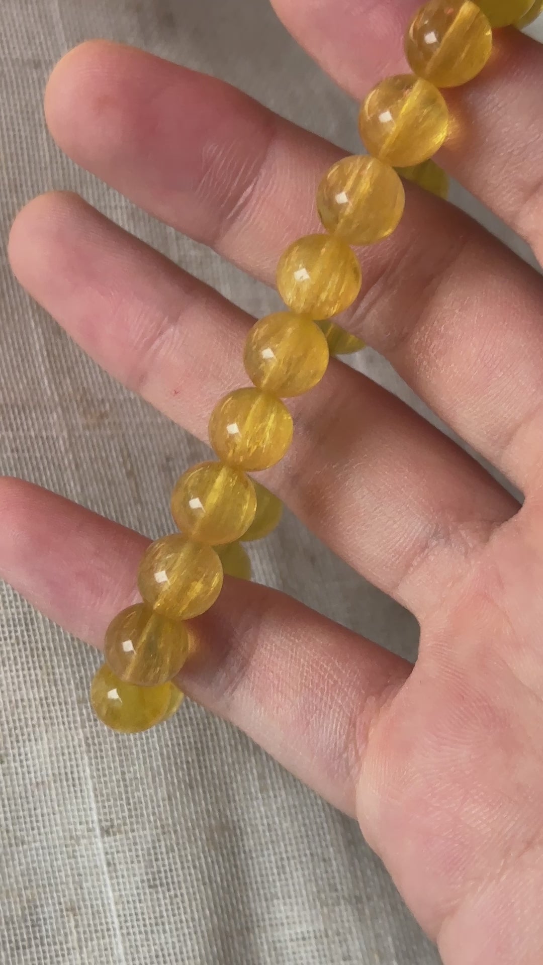 Yellow Fluorite Bracelet 8.9-9.2mm