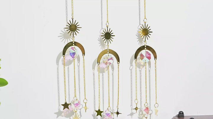 Natural Crystal Double-Point Suncatcher