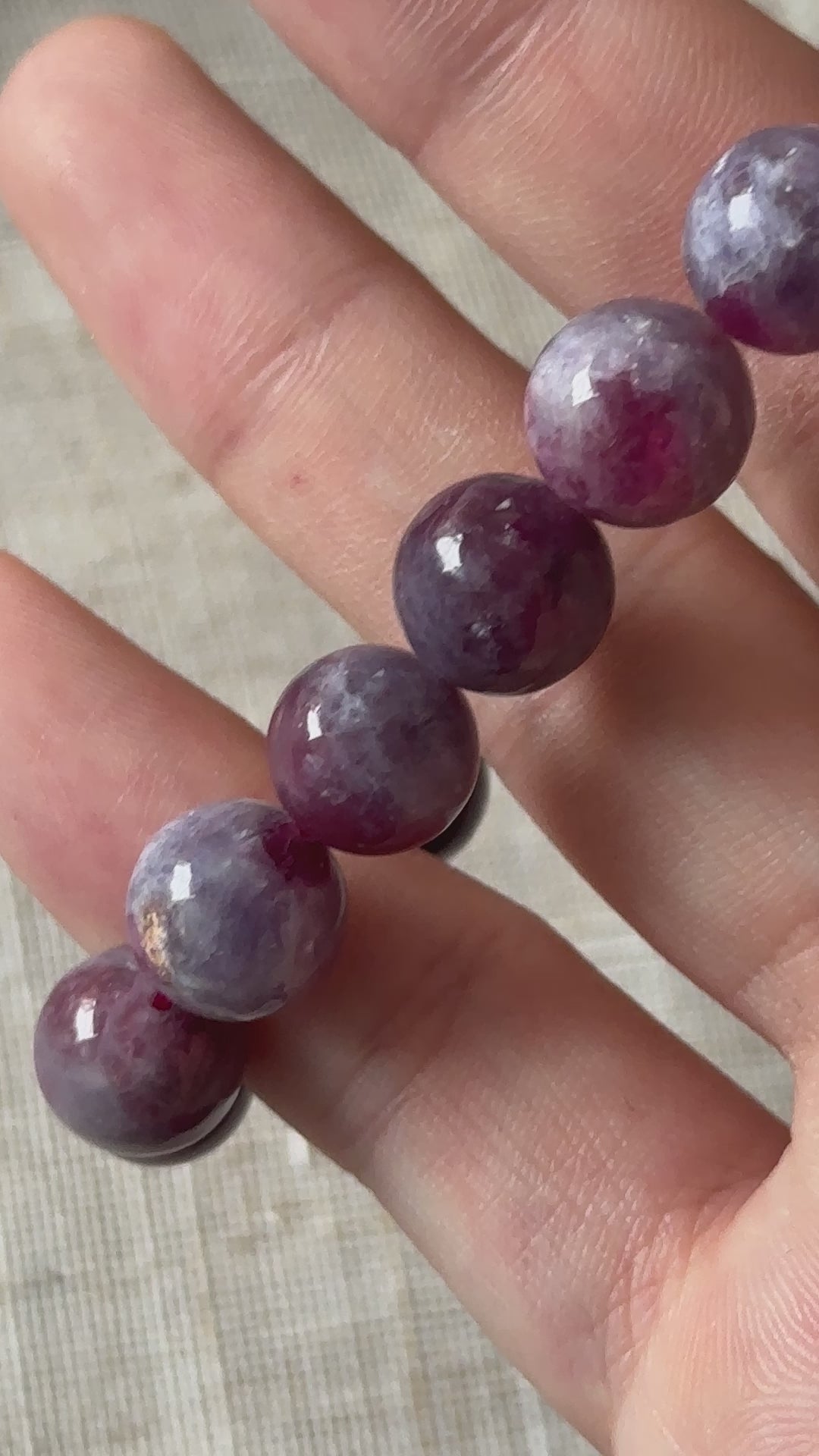Plum Tourmaline Bracelet 9.6-10.0mm