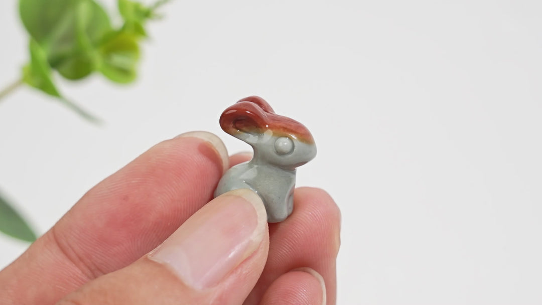 Natural Crystal Alashan Agate Rabbit