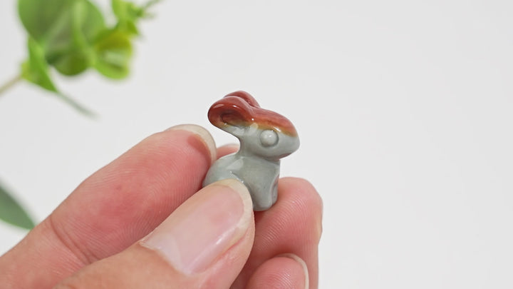 Natural Crystal Alashan Agate Rabbit