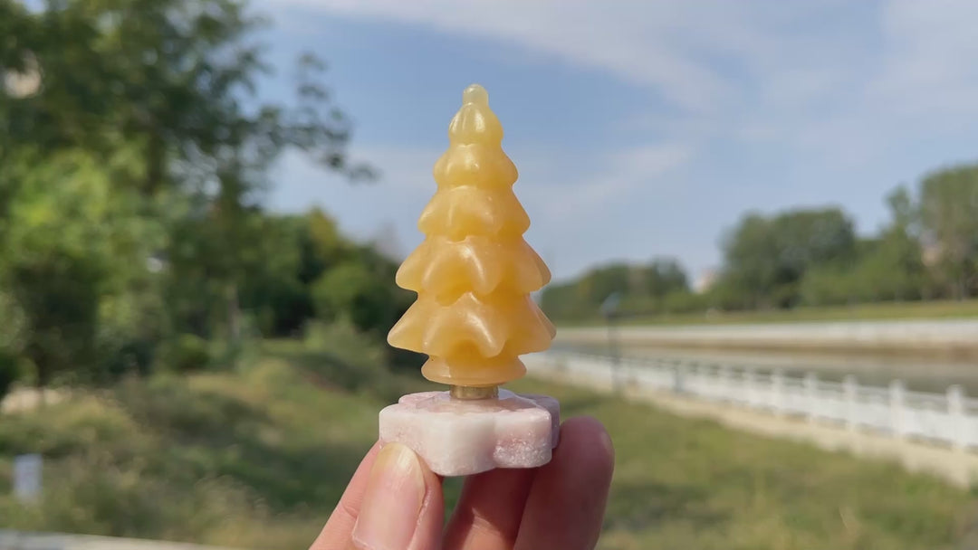 Natural Crystal Rotatable Christmas Tree