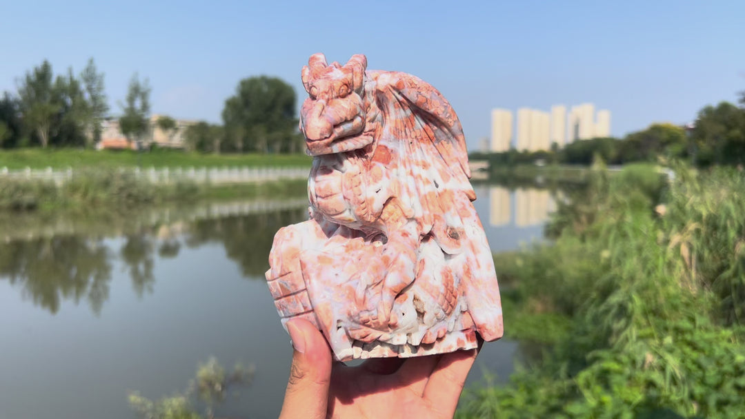 Pink Agate Dragon