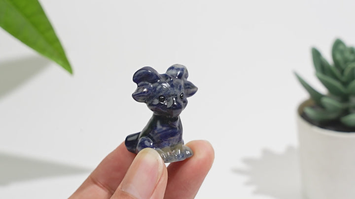 Natural Crystal Sitting Goat Carving