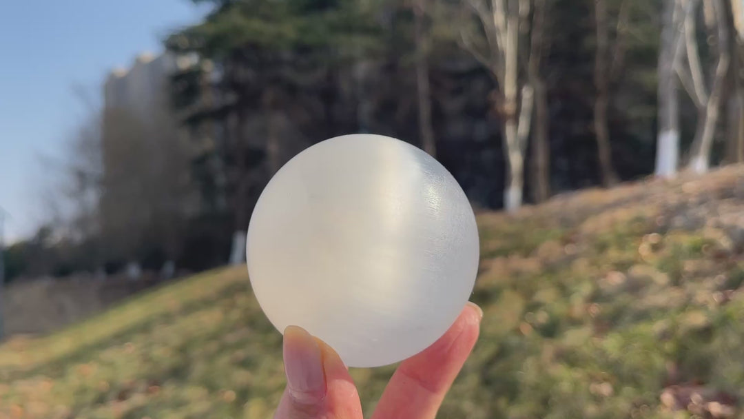 Natural Crystal Selenite Sphere